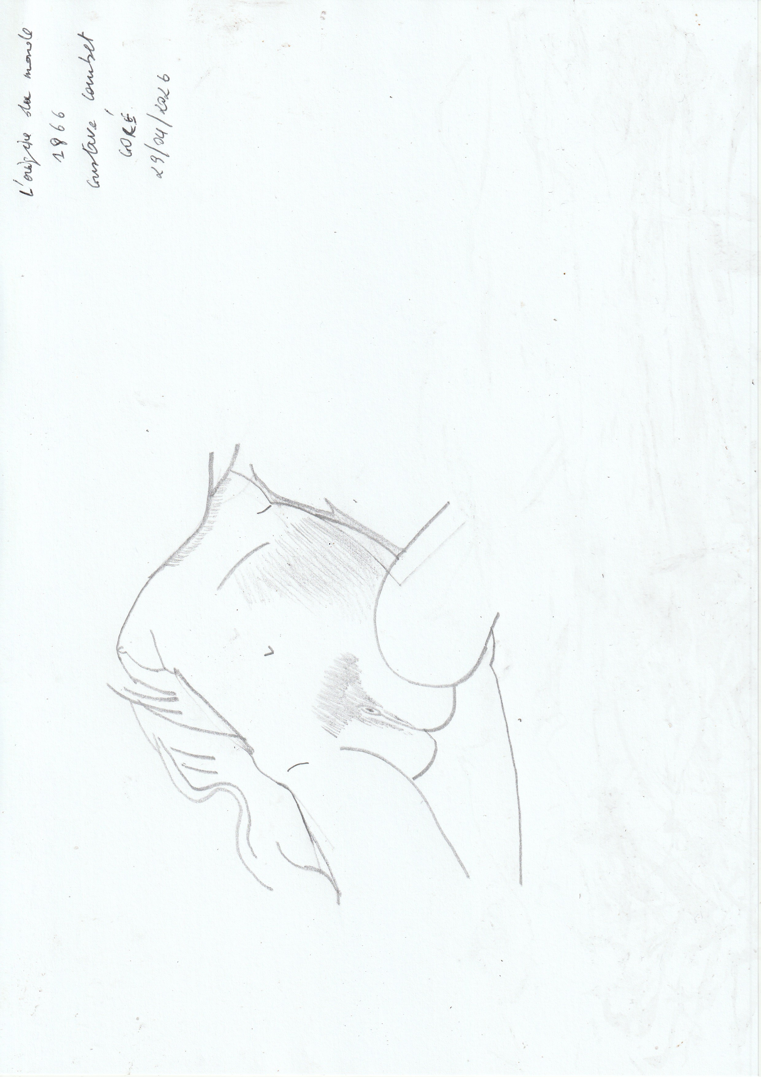 L'Origine du monde, dessin de Goli Gore Gbaka