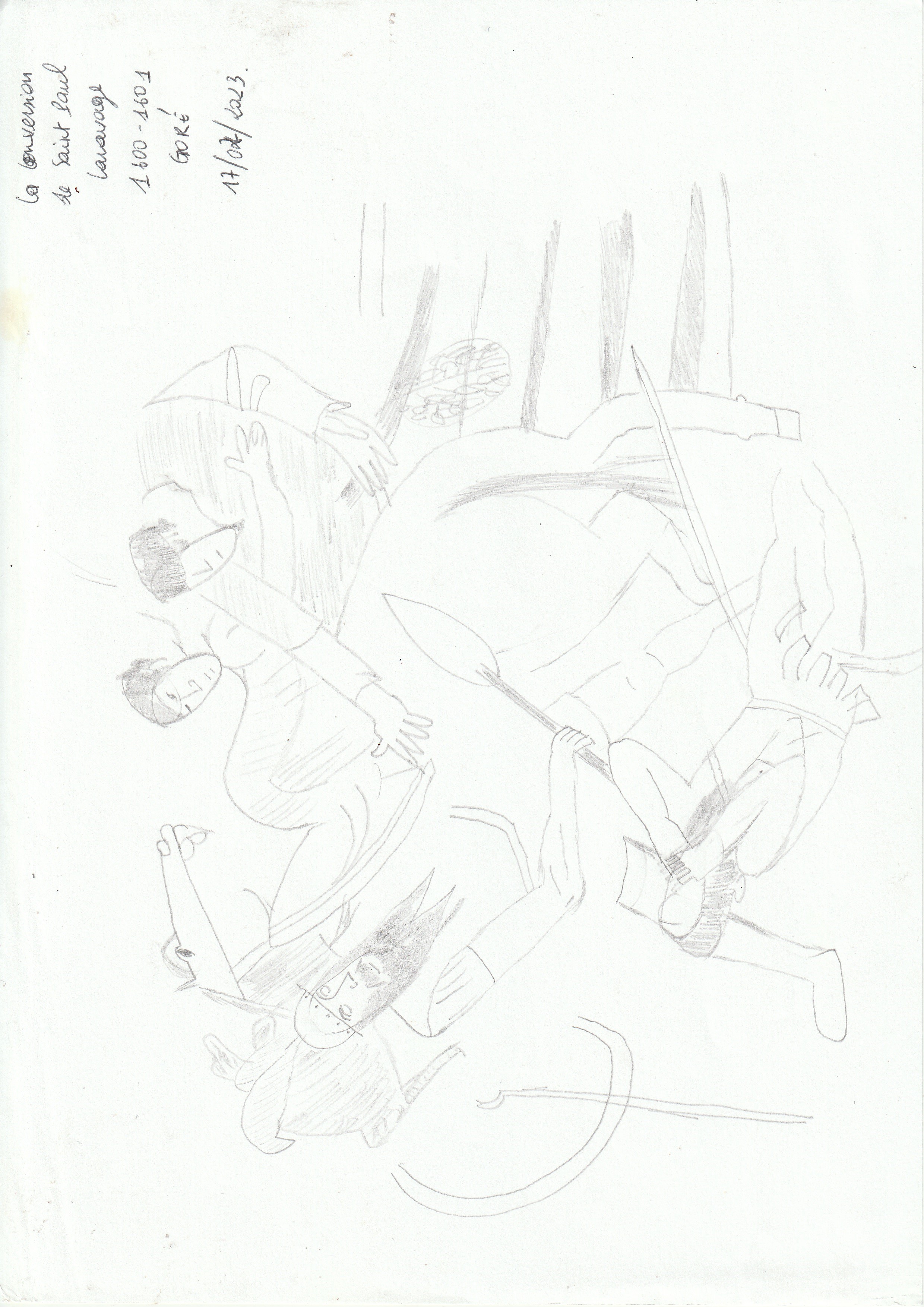 La Conversion de saint Paul, dessin de Goli Gore Gbaka